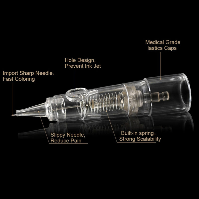 Biomaser Professional Permanent Makeup Cartridge Needles 1R/2R/3RL/5RL Disposable Sterilized Tattoo Pen Machine Needles Tips