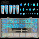 21 rejillas de cristales, diamantes, juego de diamantes de imitación para uñas, 3100 Uds., Kit de diamantes de imitación con reverso plano, arte de uñas brillante con 1 bolígrafo para decoraciones