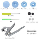 Juego de 360 ​​botones a presión de plástico T5 con alicates a presión, Kit de herramientas y contenedores organizadores, broches de fácil reemplazo, sastre familiar DIY