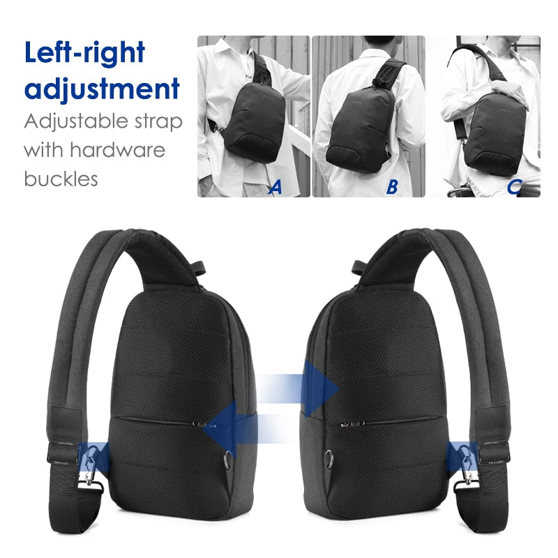 Lebenslange Garantie RFID-Anti-Diebstahl-Brusttasche Wasserdichte Männer Leichte Umhängetasche Männliche Brusttasche Mode Hochwertiger Reißverschluss