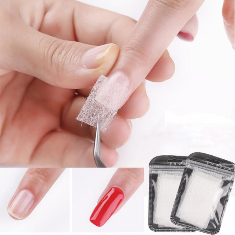 10/20pcs Fiberglass For Nail Extension Non-woven Silks Nail Form Wrap Building UV Gel Acrylic Tips DIY Manicure Set Accessories