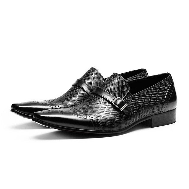 Italienische Herren Formelle Schuhe Luxus Echtes Leder Handgemacht Schwarz Hochzeit Soical Anzug Schnalle 2022 Herbst Neue Oxford Kleid Loafers