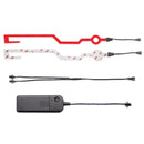 2 Pcs Motorcycle LED Night Riding Lights Bike Helmet EL Cold Light Flashing Stripe Luminous Signal Sticker Universal Waterproof