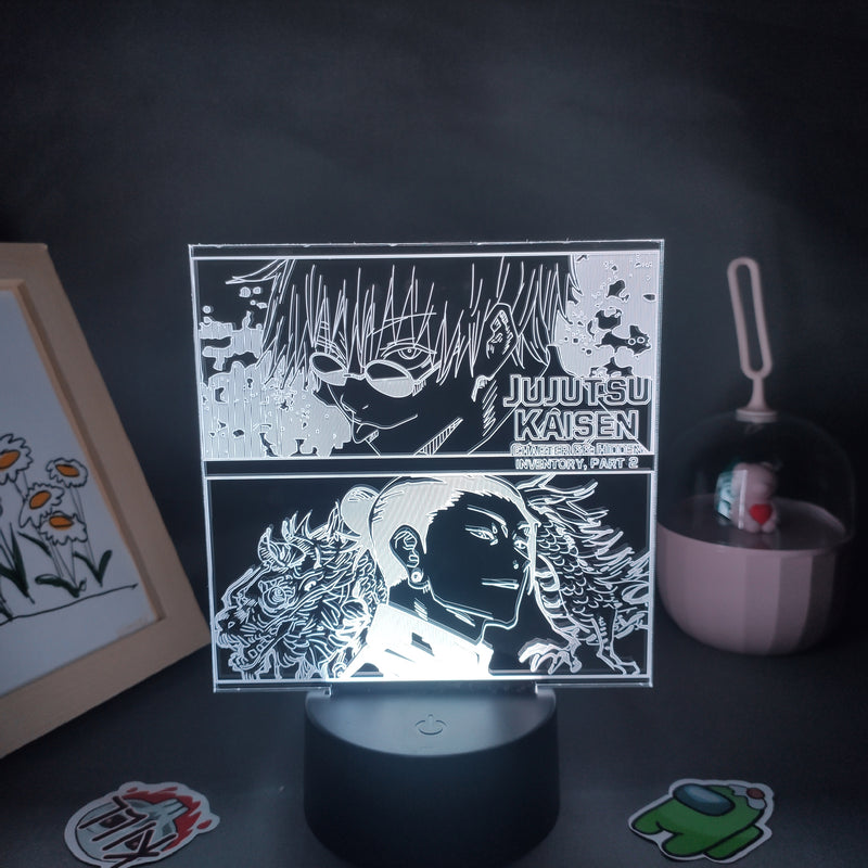 Anime Jujutsu Kaisen figura Inumaki Toge 3D LED Lava lámparas RGB luces de noche decoración de mesa de dormitorio cumpleaños Manga regalos para amigos