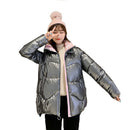 Winter Women Woman Parkan New Shiny Clothes Femme Fashion Young Cotton Coat Thicken Korean Cotton Fashion Jacket A79
