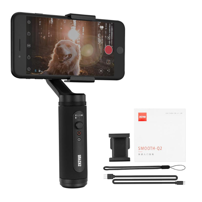 ZHIYUN Official SMOOTH Q2 Phone Gimbal Estabilizador de mano de bolsillo de 3 ejes para teléfono inteligente iPhone Samsung HUAWEI Xiaomi Vlog