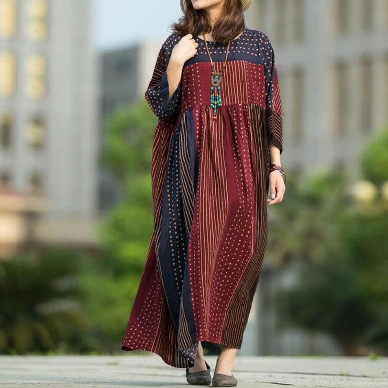 ZANZEA 2023 Fashion Summer Shirt Dress women's Spring Sundress Polka Dot Casual Tunic Vestidos Female Long Sleeve Robe