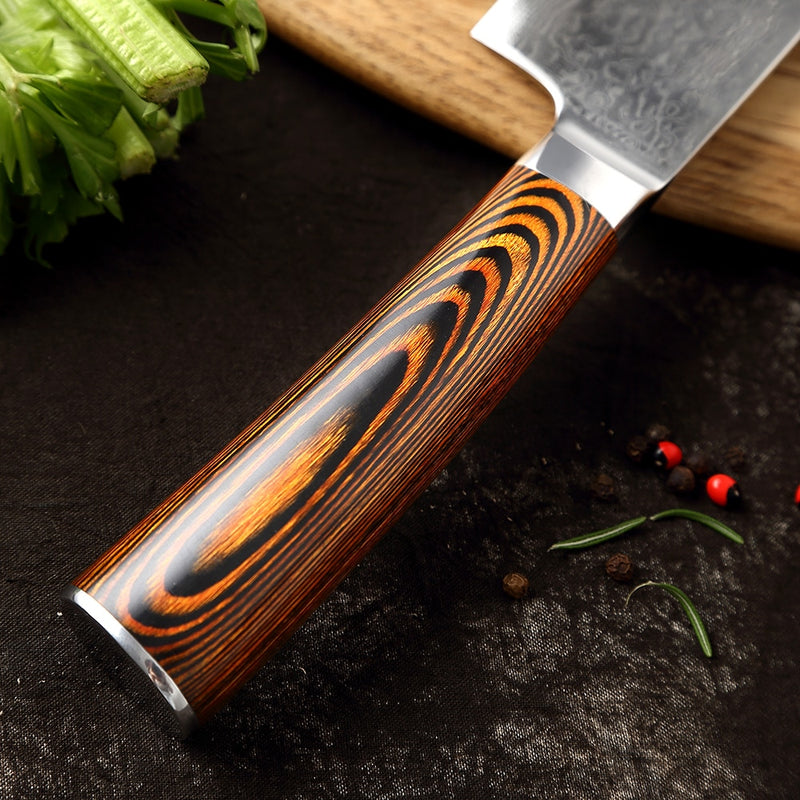 XITUO 1-4pcs kitchen knives set Japanese Damascus steel kitchen knife VG10 chef boning Paring Santoku utility knives wood handle