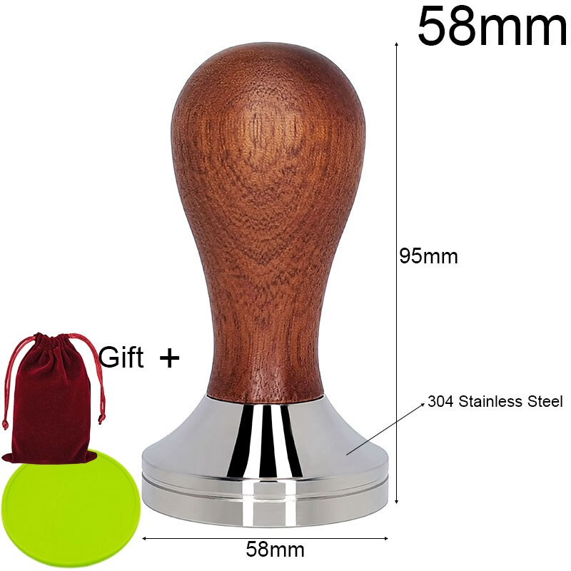 51mm 53mm 58mm 3 Angle Flat Base Coffee Tamper for Espresso Coffee Machines Press Coffee Grinder Cafe Powder Hammer
