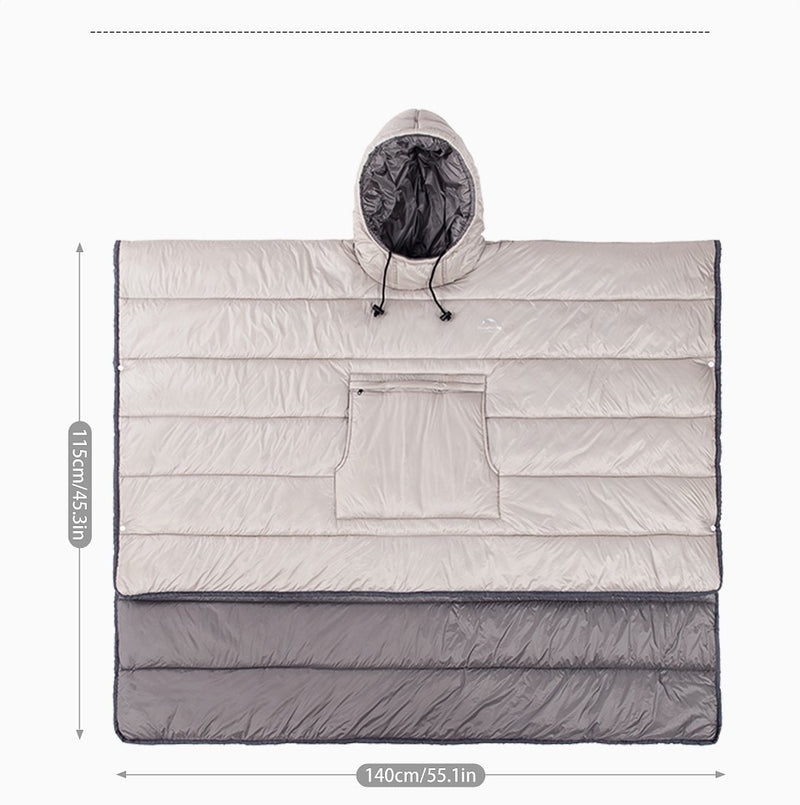 Naturehike New Arrive Outdoor Wearable Cloak Sleeping Bag Winter Plus Quilt Lazy Sleeping Bag