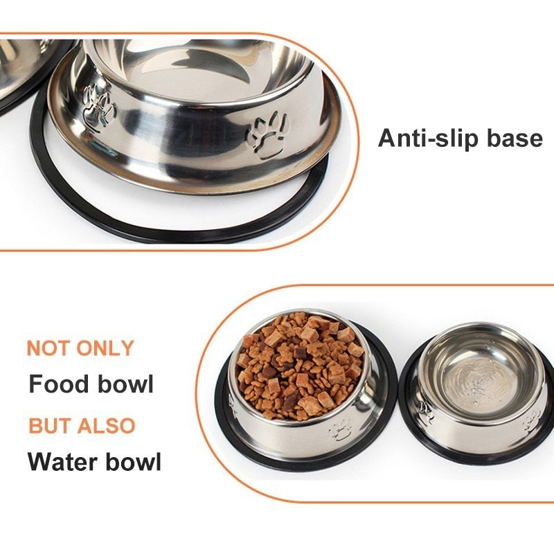 Benepaw, cuenco para comida de agua de acero inoxidable para perros, comedero duradero para perros pequeños, medianos y grandes, cuenco antideslizante para alimentación de cachorros y gatos