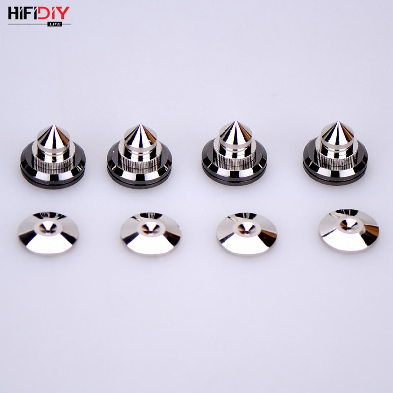 HIFIDIY LIVE 4 Sets or 4 PCS speakers Stand Feet Foot Pad Pure copper silver loudspeaker box Spikes Cone Floor Foot Nail M28*26