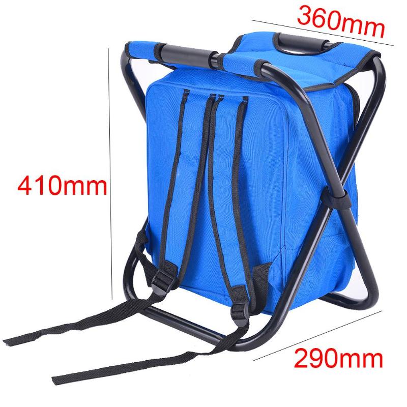 Bolsa para silla de pesca plegable 2 en 1, mochila de pesca, taburete para silla, práctico resistente al desgaste, para equipo de escalada de caza al aire libre