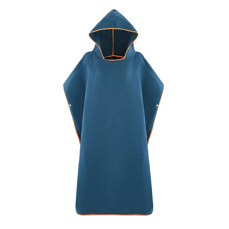 Mikrofaser-Neoprenanzug, schnell trocknend, Umkleide-Poncho-Handtuch mit Kapuze für Schwimmen, Strand, Leichtgewicht, Strand-Surf-Poncho