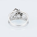 SANTUZZA Genuine 925 Sterling Silver Ring For Women Unique Rings Delicate Black Spider Ring Trendy Party Fashion Jewelry