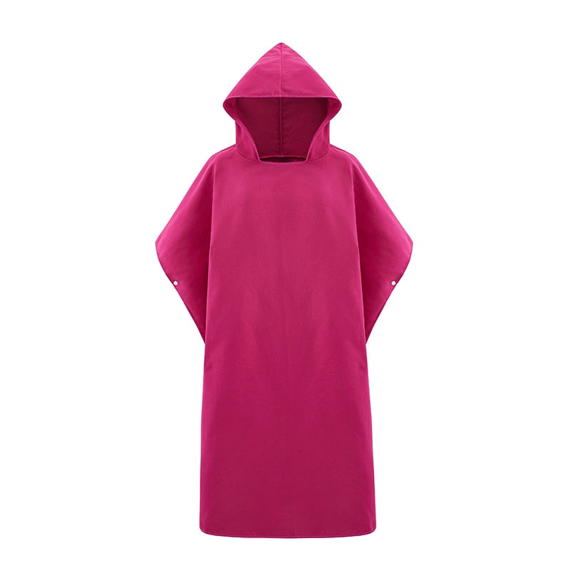 Traje de neopreno de secado rápido de microfibra Toalla de poncho de cambio de bata con capucha para nadar, playa, peso ligero, poncho de surf en la playa