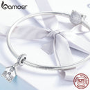 BAMOER Authentic 100% 925 Sterling Silver Sweet Home Pendant House Shape Charms fit for Women Bracelets DIY Jewelry Gift SCC913