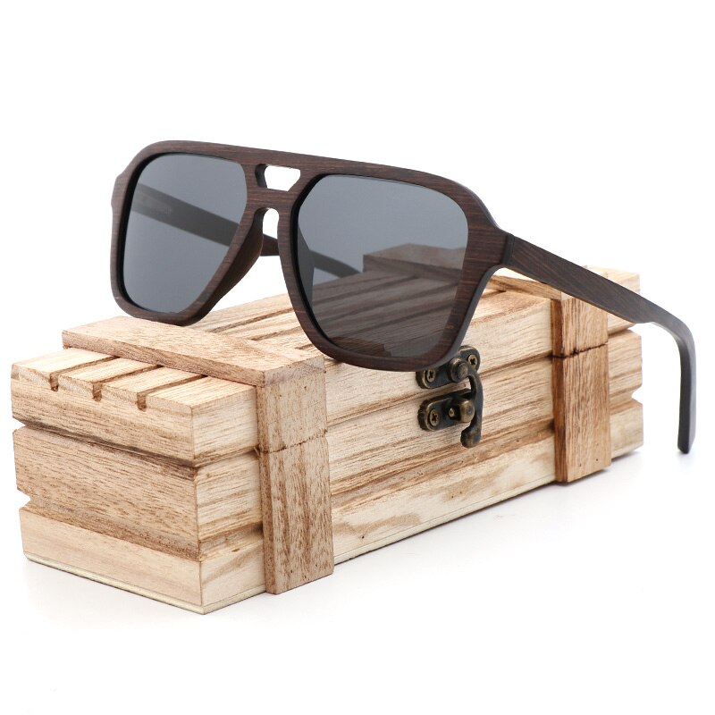 Retro Men polarized sunglasses Pilot Style Women Sun glasses High Quality Factory Handmade Natural Wood Glasses Gafas de sol