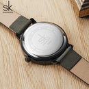 Shengke Simple Watch For Women Brown Retro Leather Relogio Feminino Top Brand Women&