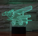Touch Remote Control Air Plane 3D Light LED Table Lamp Optical Illusion Bulb Night Light 7 Colors Changing Mood Lamp USB Lamp