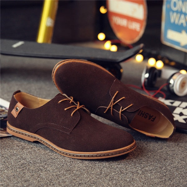 2017 Hot Sale Fashion Men Suede Leather Casual Shoes men spring autumn tide brand Designer Casual Men Shoes Lace Up Shoes Men