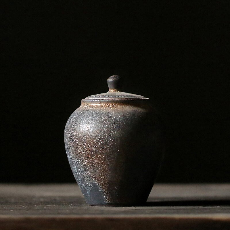 Caddies de té de cerámica japonesa TANGPIN, bote de té de porcelana vintage para té