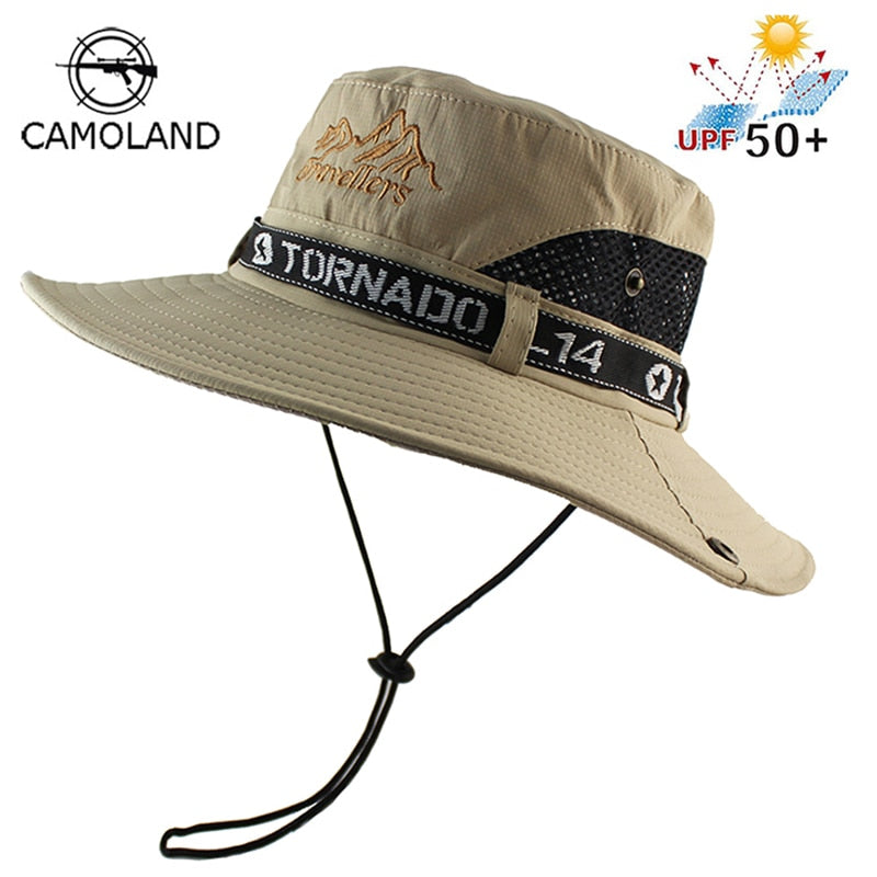 UPF 50+ Sun Hat Bucket Autumn Men Women Fishing Boonie Hat Sun UV Protection Long Large Wide Brim Mesh Hiking Outdoor Beach Cap