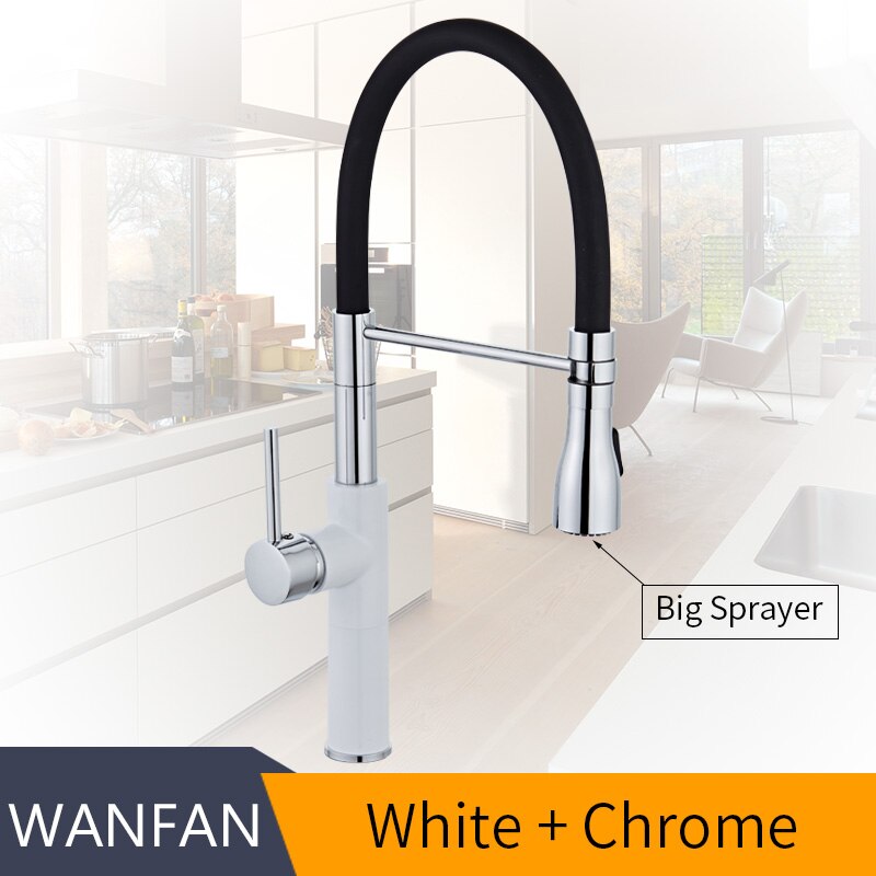 Küchenarmaturen Chrome Kitchen Sink Crane Deck Mount Pull Down Dual Sprayer Nozzle Torneira De Cozinha Mixer Water Taps LK-9910