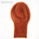 BAHTLEE Winter Ski Mask Balaclava Angora Rabbit Knitted Hat Scarf Neck Warmer For Men Or Women Fleece Cap