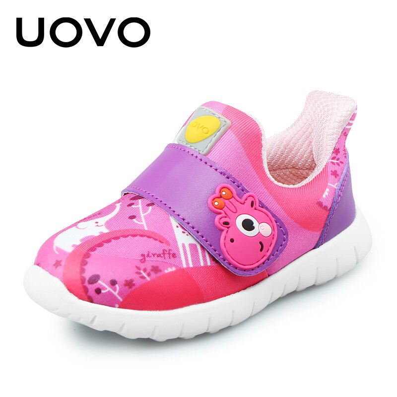 UOVO Baby Toddler Casual Shoes Boys Girls Spring Breathable Little Kids Footwear Hook-And-Loop Size