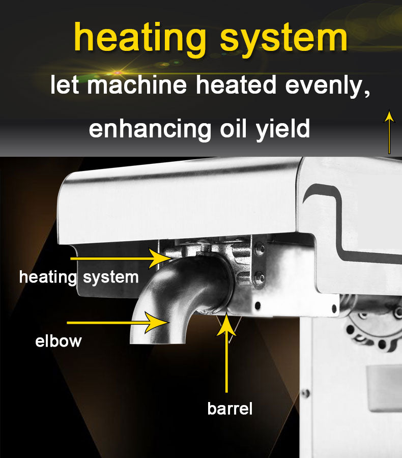Máquina de prensado de aceite comercial para el hogar de acero inoxidable de 110/220V, prensa extractora de aceite de linaza en frío, marcador de máquina de aceite