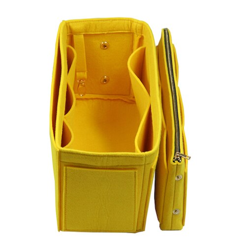 Fits Keepall 45 50 55 60 Insert Organizer Purse Handbag Bag in Bag-3MM Premium Felt(Handmade/20 Colors)w/Detachable Zip Pocket