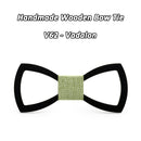 Pajarita de madera Mahoosive para hombre, novio, casarse, padrino de boda, fiesta de boda, corbatas de mariposa grabadas coloridas, pajarita de madera para hombre