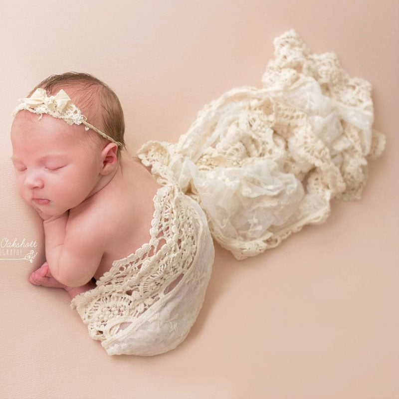 Bebe Photography Accessories Newborn Photography Props Lace  Wrap Scarf Newborn Fotografo Wrap Photographe Props Fotografia