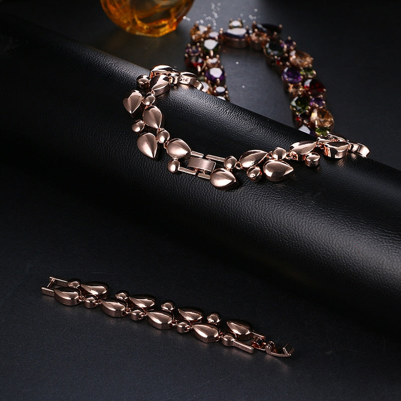 Emmaya Mona Lisa Wedding Pendant Long Chain with AAA Cubic Zirconia Fashion Collar Statement Women Necklace