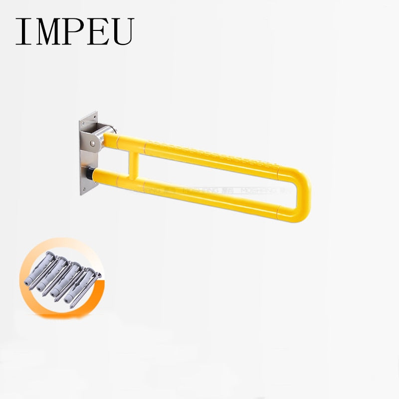 Flip Up Toilet Safety Frame Rail Shower Grab Bar for Elders Senior Kids Care, Bathroom Handrail, Folding Seat, Bath Chair