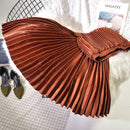 2022 Spring Women Long Pleated Skirt High Waist Women Long Skirt Female Autumn High Quality Women Maxi Skirt Vintage Saia