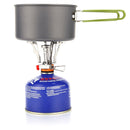 Outdoor Pot Mini Gas Stove Sets  Camping Hiking Cookware Picnic Cooking Set Non-stick Bowls With Foldable Spoon Fork Knife