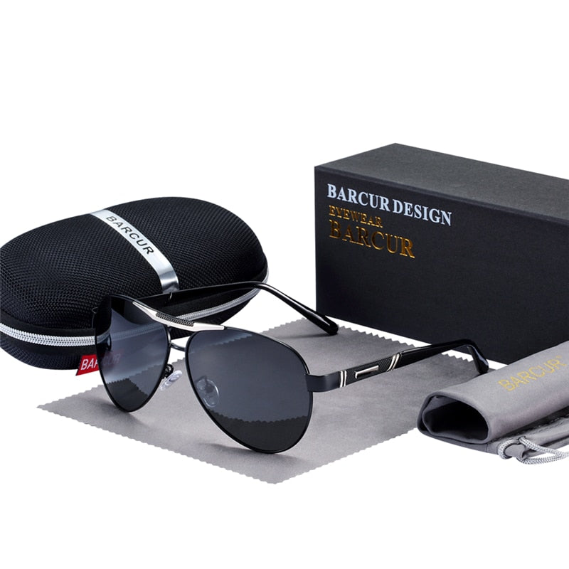 BARCUR, gafas de sol polarizadas para hombre, protección UV400, gafas de viaje para conducir, gafas para hombre, accesorios para hombre