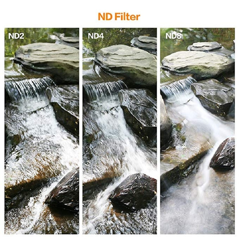 K&F CONCEPT ND2-ND400 Fader Variable ND Filter 37-82mm Adjustable Neutral Density DSLR Camera Lens Filter with Cleaning Cloth