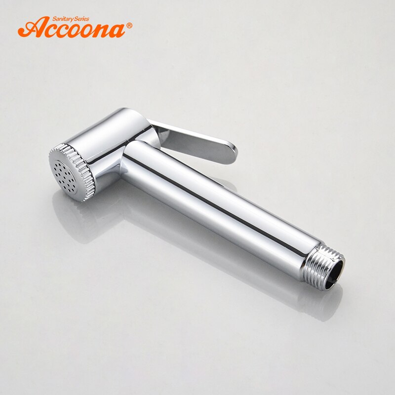 Accoona Basin Faucet Chrome Polished Solid Brass Bathroom Single Handle Sink Mixer Tap with Shower Head Deck Mounted A9203