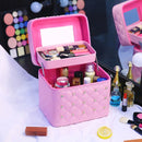 Bolsa de maquillaje de alta calidad, bonita caja de cosméticos para mujer, capas plegables informales, estuche de almacenamiento de viaje profesional, maleta de gran capacidad