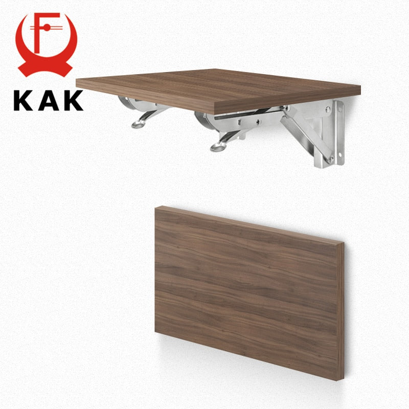 KAK, 2 uds., soporte triangular plegable, soporte de estante de acero inoxidable, soporte de estante ajustable, soporte de estante de mesa de banco montado en la pared, Hardware