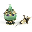23ml Antique Butterfly Empty Crystal Metal Perfume Bottle Wedding Gift Art Decor