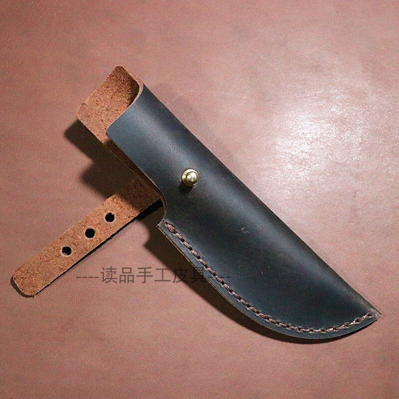 10-18cm Customized handmade manual first layer Crazy horse cowhide Fruit knife sheath, scabbard chef knife cover case
