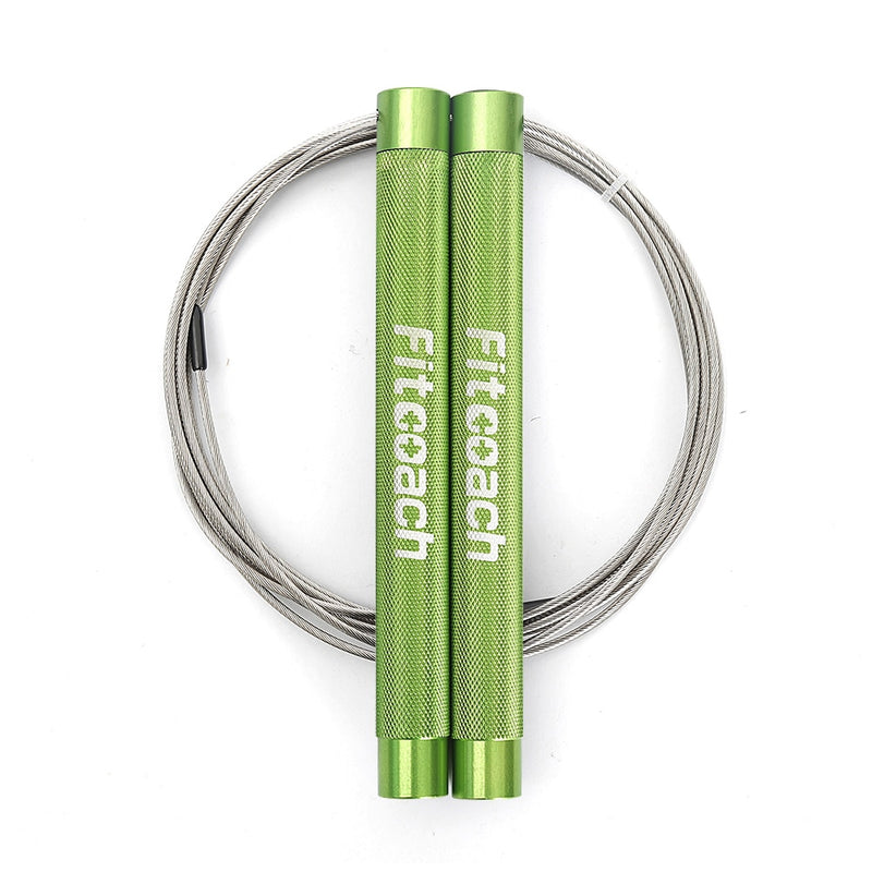 Fitcoach Speed ​​Jump Rope Cuerda de saltar de aluminio ajustable para fitness, ejercicio de resistencia, entrenamiento de intensidad