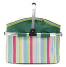 26L Oxford Shopping Basket Cooler Bags Foldable Handbag for Wine Food Fruits Keeping Fresh Lunch Bag for Women Kids Picnic bags