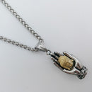 2021 New 2 Ton 316L Edelstahl Buddhsim Buddha Hand Anhänger Halskette Herren Religion Buddha Buddhismus Halskette religiös