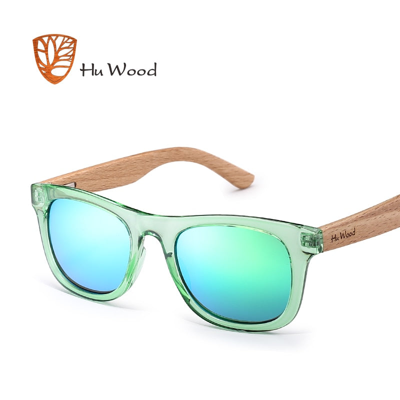 Hu Wood Polarisierte Kindersonnenbrille für Jungen und Mädchen mit recyceltem Rahmen und Bügeln aus Buchenholz | 4 bis 8 Jahre