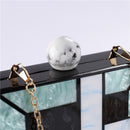 Patchwork Acryl Handtaschen Abend Clutches Hochzeit Geldbörse Geldbörse für Frauen Kette Umhängetasche Damen Dropshipping